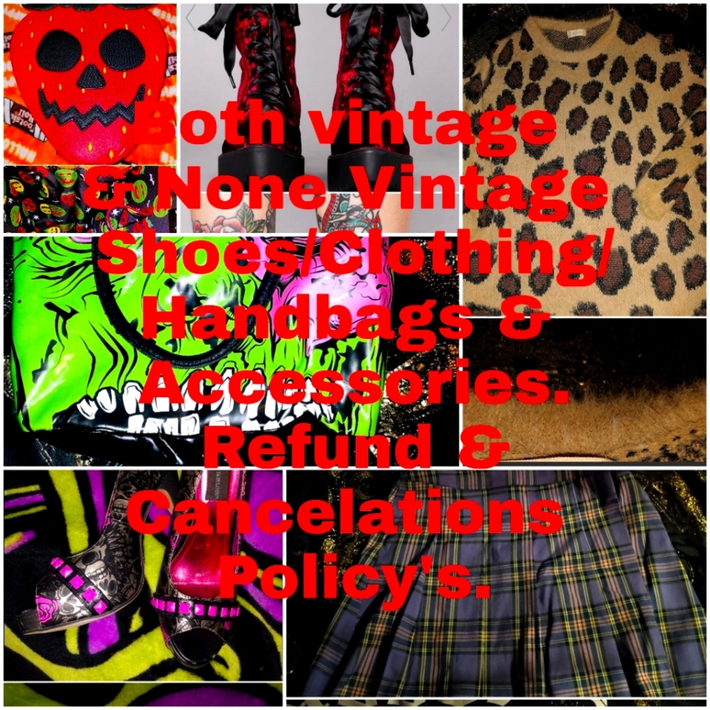 Vintage & non vintage Returns & Cancelations policy on Clothing/Shoes/HANDBAGS